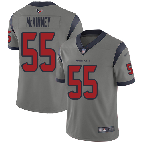 Houston Texans Limited Gray Men Benardrick McKinney Jersey NFL Football #55 Inverted Legend->houston texans->NFL Jersey